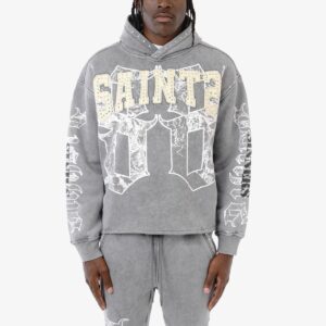 Saints Pullover Hoodie w/Rhinestones