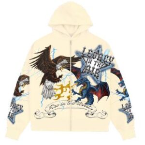 Legend In The Air Zip Down Boxy Hoodie